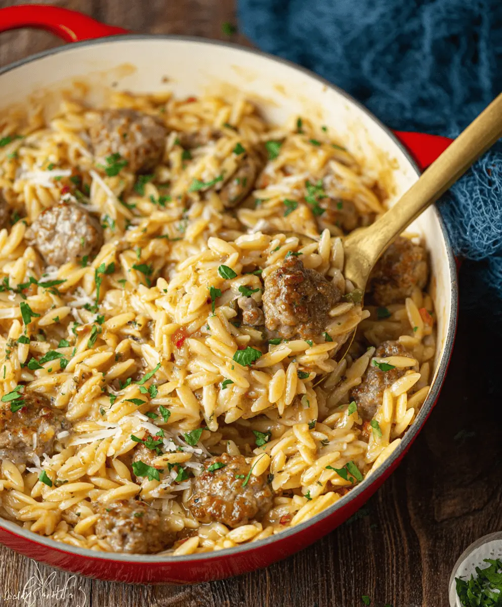 Easy One-Pot Italian Sausage Orzo Pasta