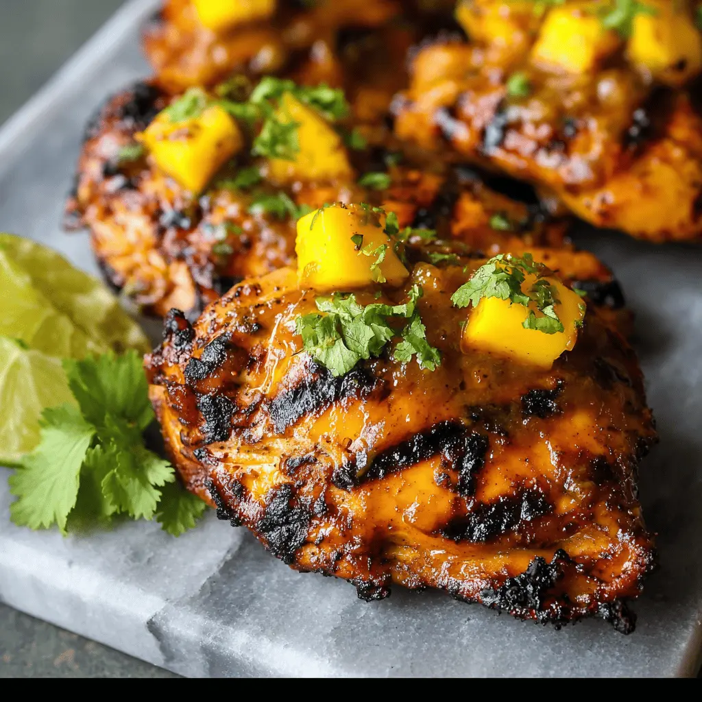 Easy Grilled Mango Chicken with Sweet Glaze