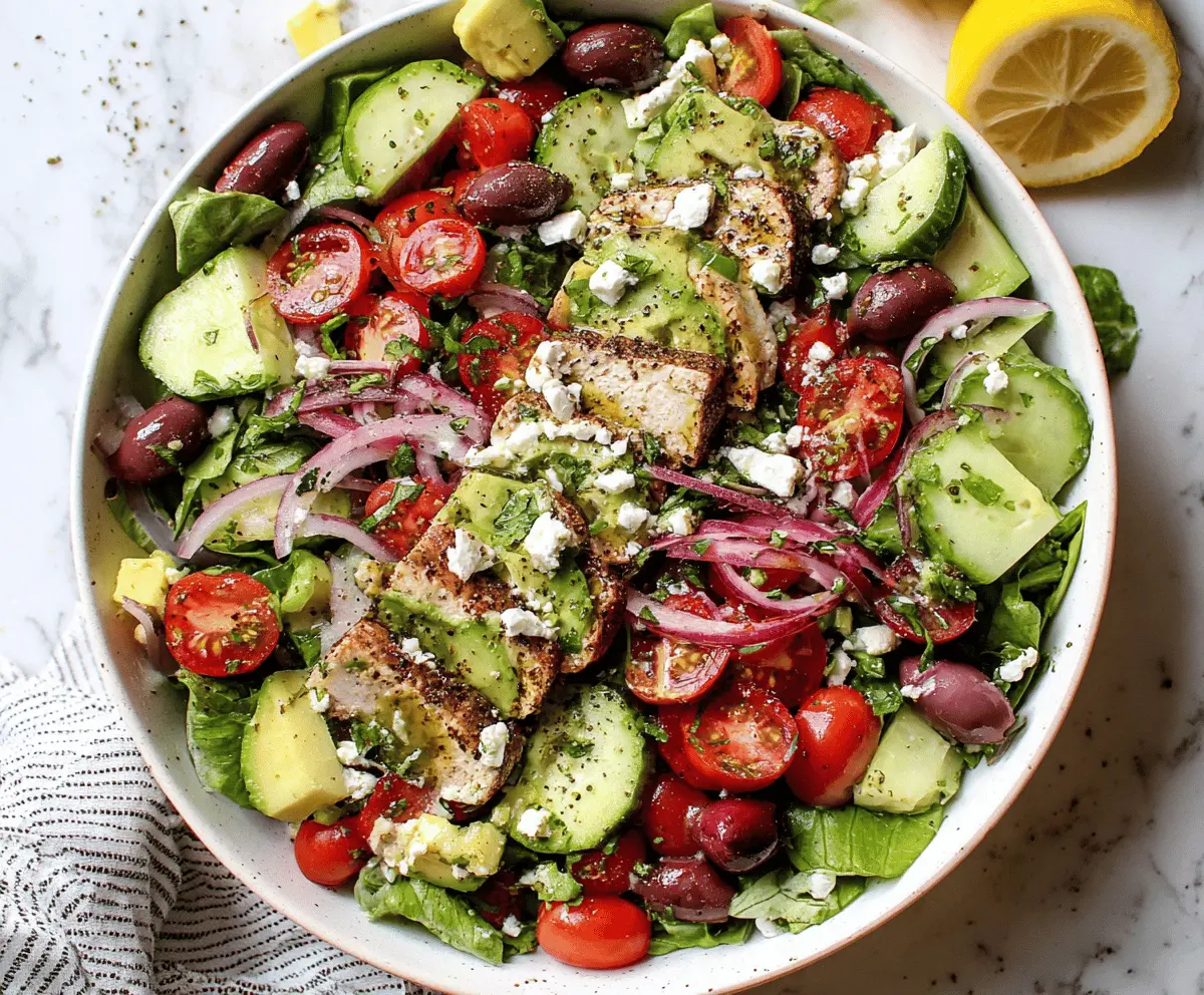Fresh Mediterranean Salad Recipe with Feta & Olives