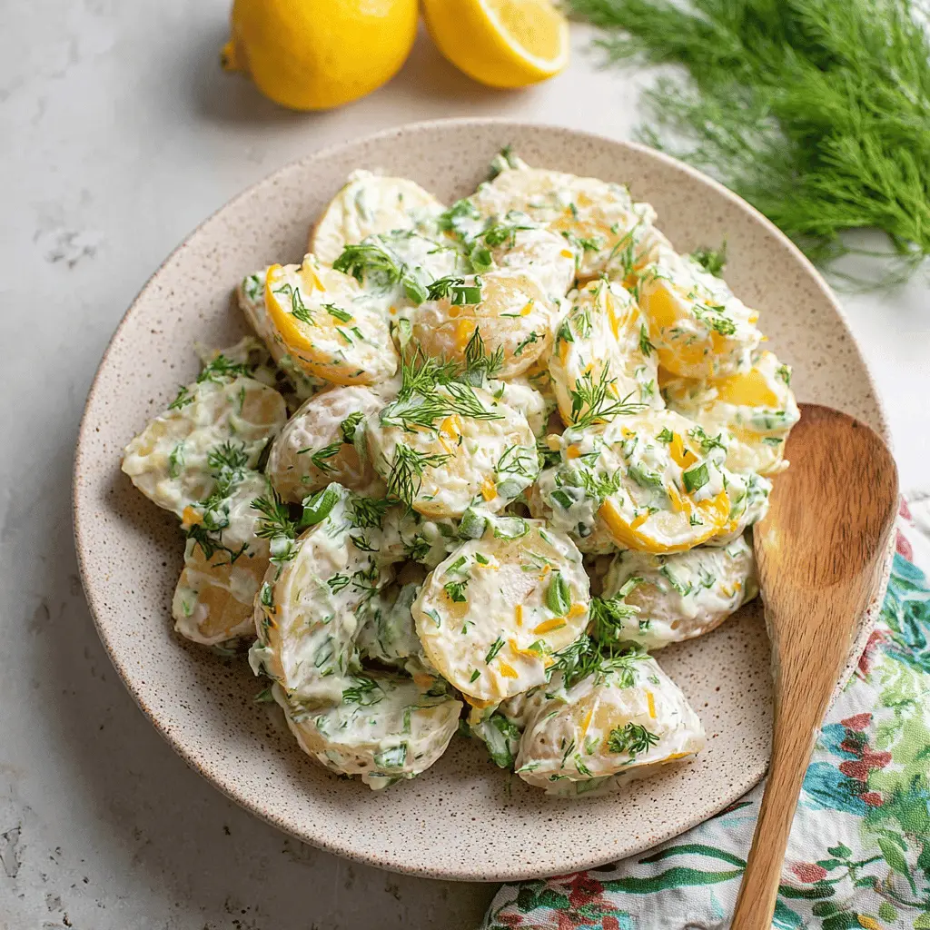 Refreshing Lemon Tzatziki Potato Salad Recipe
