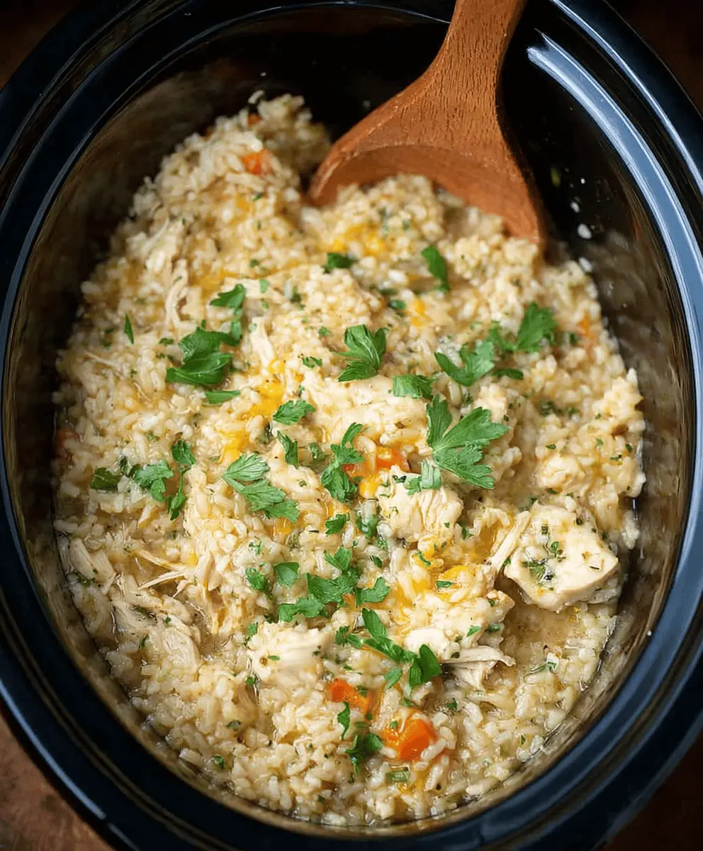 Easy Crock Pot Chicken and Rice Recipe