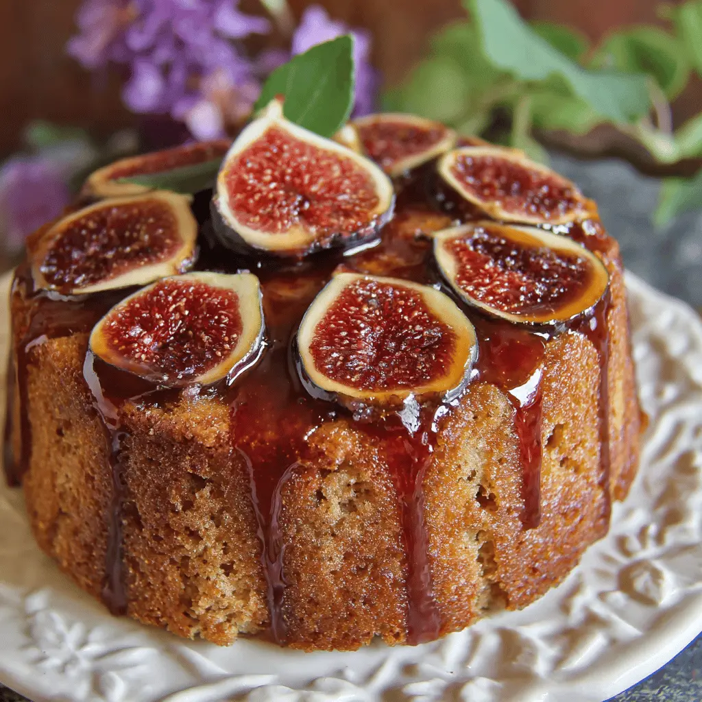 Moist Fig Cake with Orange Brown Sugar Glaze
