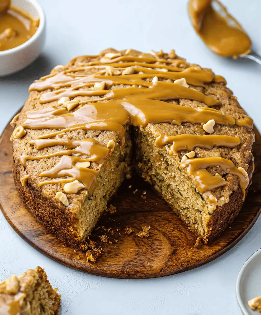 Moist Peanut Butter Zucchini Cake Recipe