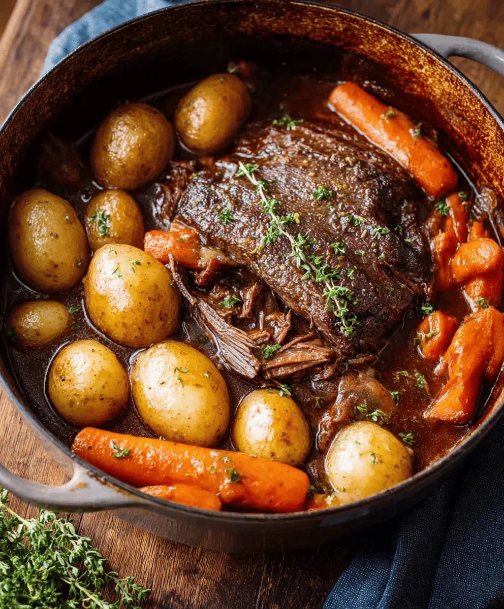 Savory Classic Pot Roast With Tender Beef