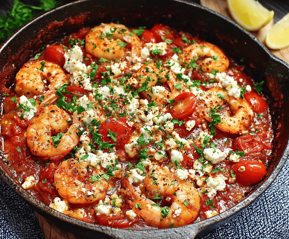 Greek Shrimp Saganaki with Feta and Tomatoes