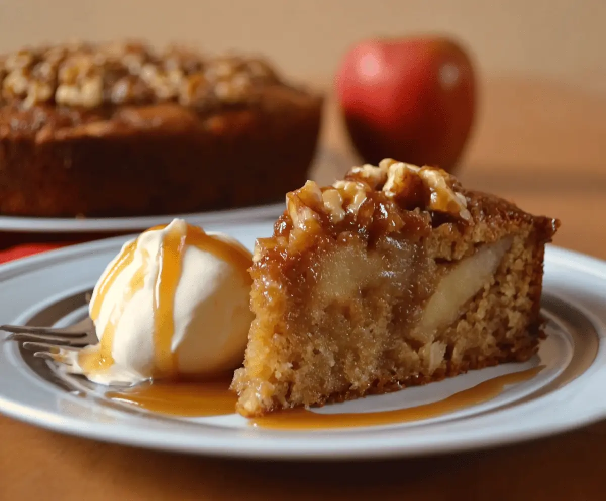 Moist Fresh Apple Walnut Cake Recipe
