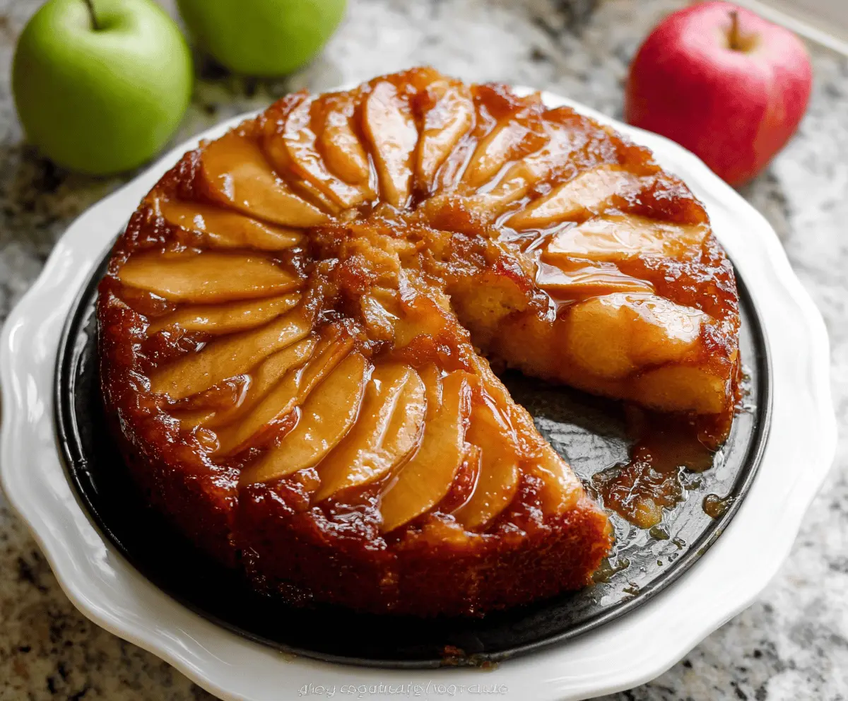 Easy Caramel Apple Upside-Down Cake Recipe