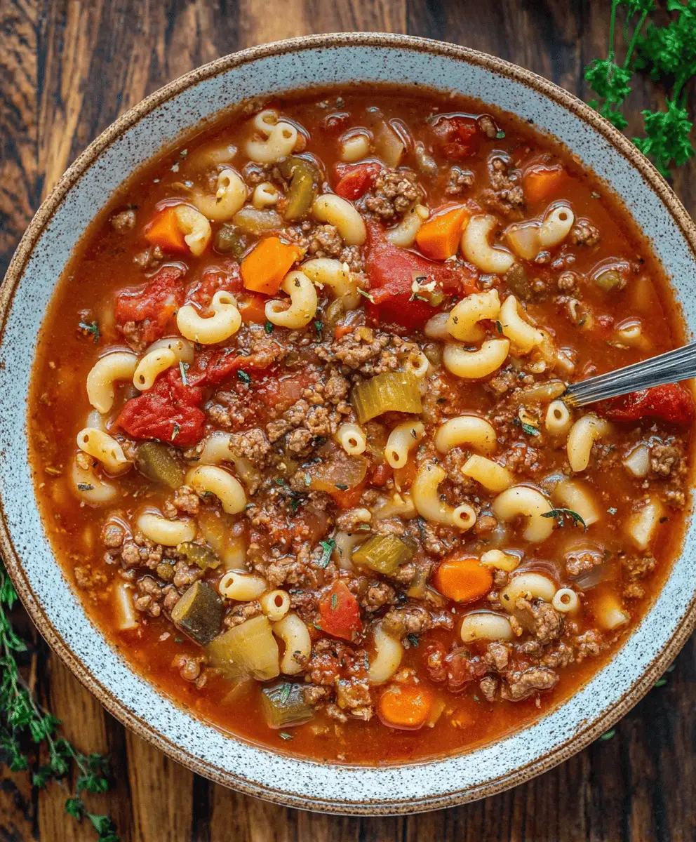 Easy Hamburger Noodle Soup Recipe for Cozy Meals