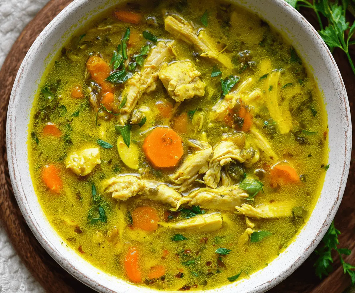 Anti Inflammatory Turmeric Chicken Soup