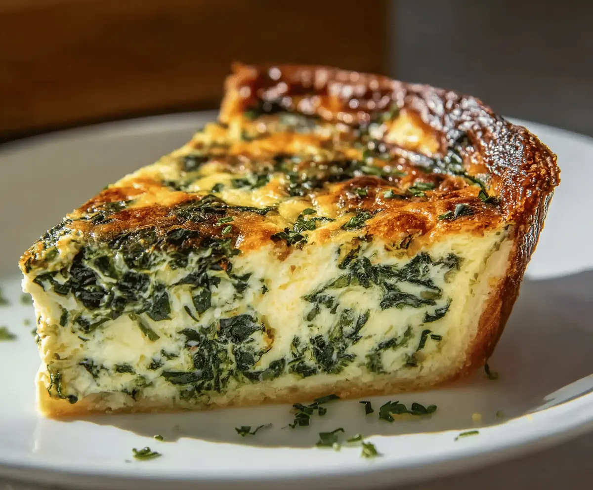 Cheesy Spinach Quiche Delight