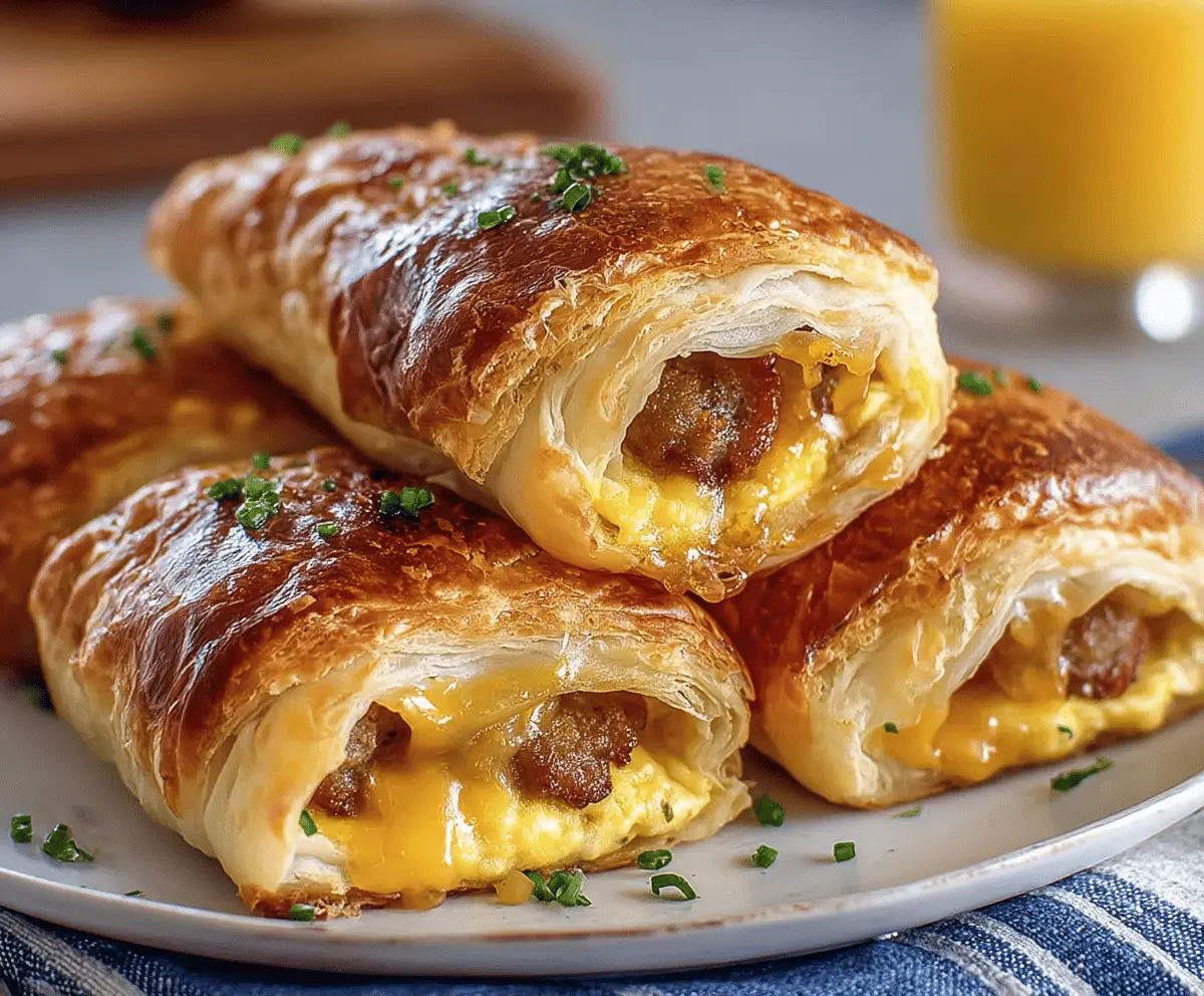 Quick & Delicious Sausage Egg Breakfast Rolls