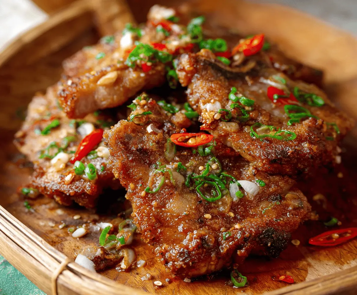 Salt and Pepper Pork Chops