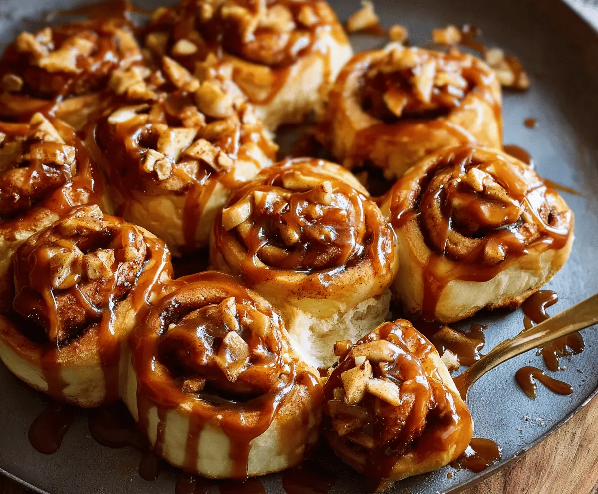 Caramel Apple Cinnamon Rolls
