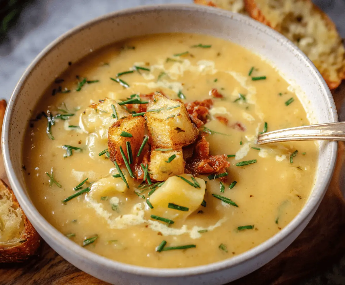 Cozy Vegan Potato Soup with a Creamy Twist