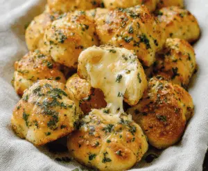 Delicious homemade garlic knots topped with melted cheese, perfect for appetizer or snack, easy to make and full of flavor