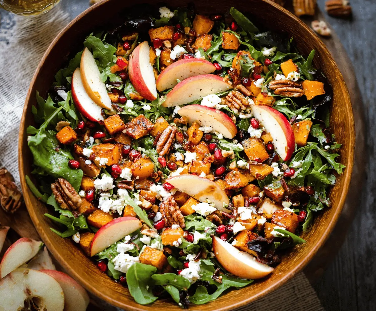 Fall Harvest Salad with Butternut Squash & Apple Recipe