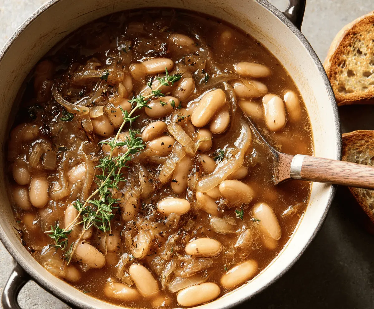 French Onion White Beans