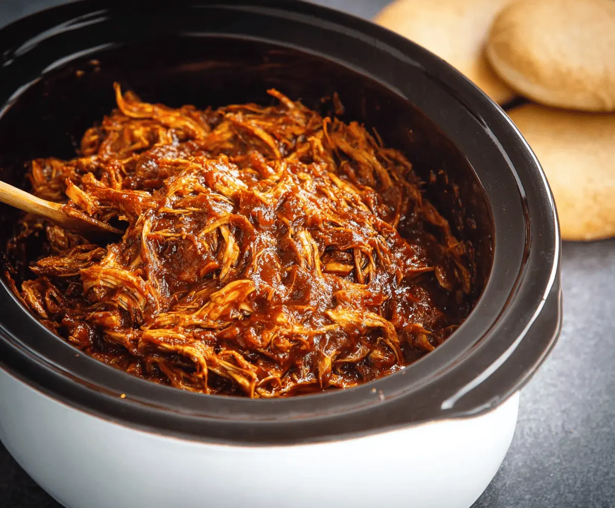 Slow Cooker Pulled BBQ Chicken