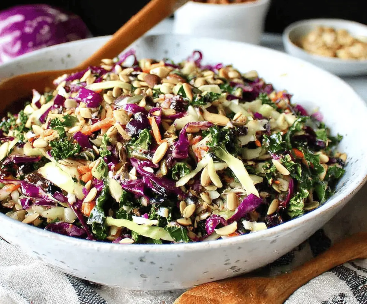 Sunflower Crunch Kale and Cabbage Salad