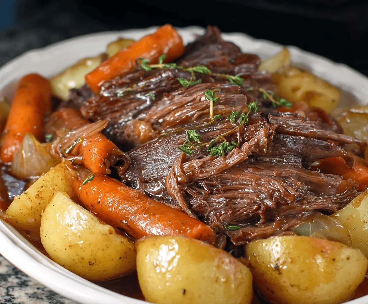 Three Packet Slow Cooker Roast