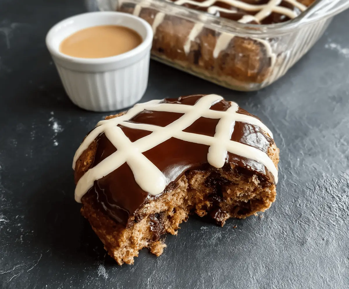 Delicious Chocolate Hot Cross Buns made with overnight soaked Weetbix for a flavorful breakfast treat.