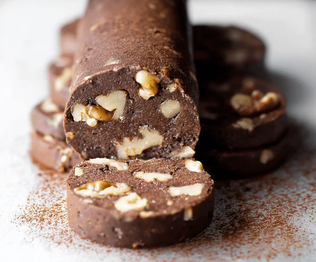 Chocolate Walnut Shortbread Cookies