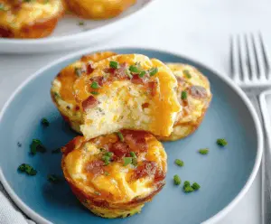 Delicious Copycat Starbucks Egg Bites on a white plate, perfect for breakfast or brunch.