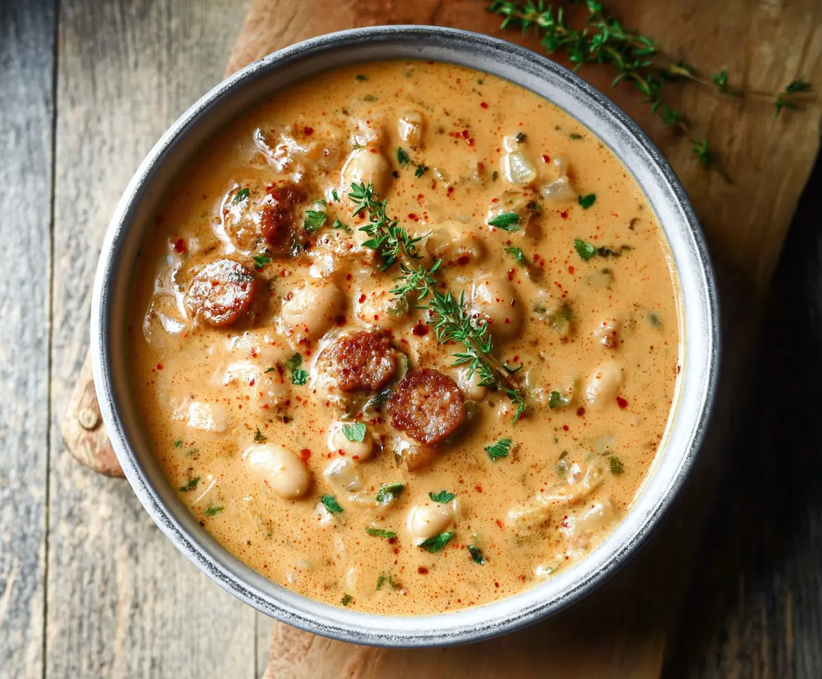 Creamy Bean Soup with Sausage