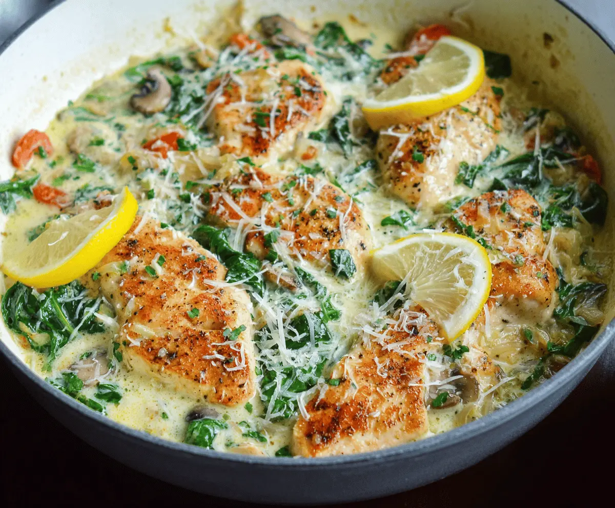 Creamy Mediterranean Chicken Skillet