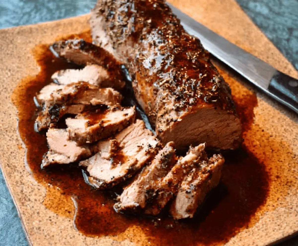 Crock Pot Garlic Balsamic Pork Loin Recipe