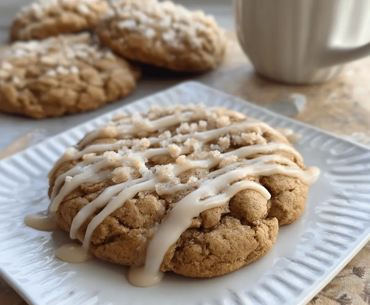 Freshly baked Gilmore Girls Coffee Cake Cookies on a baking tray, golden and tempting.