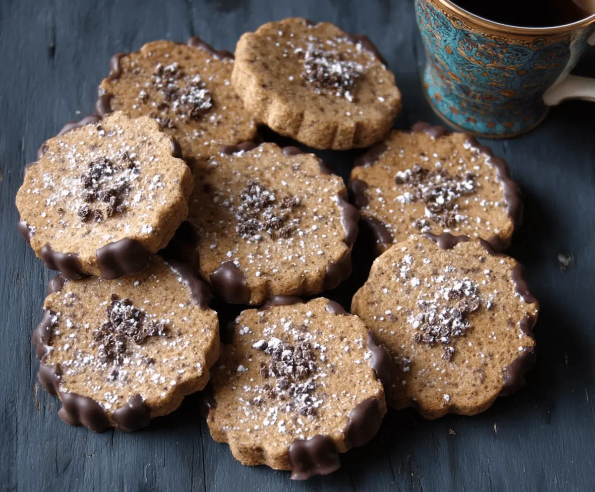 Espresso Chocolate Shortbread Cookies