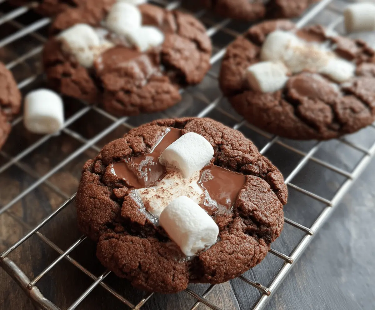 Hot chocolate cookies