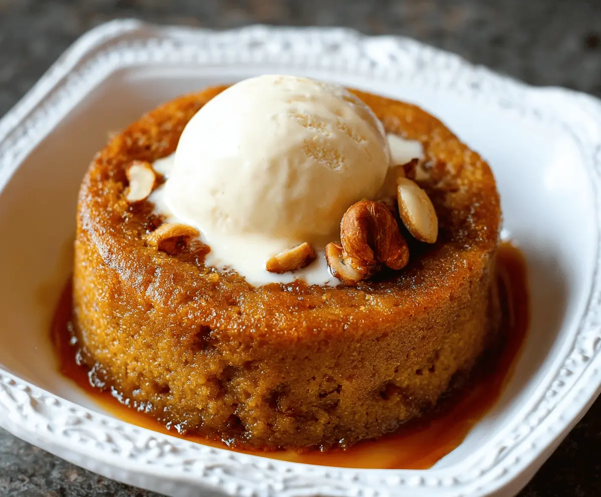 Delicious traditional Indian Pudding served in a rustic bowl, showcasing rich spices and creamy texture.