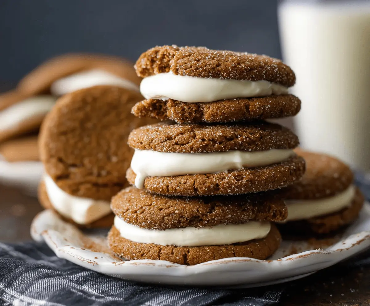 Molasses Cream Pie Cookies