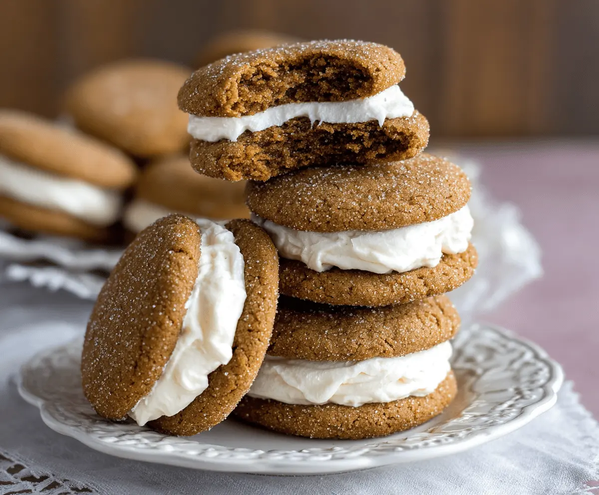 Delicious Molasses Cream Pie Cookies with a rich, glossy glaze and crumbly texture.