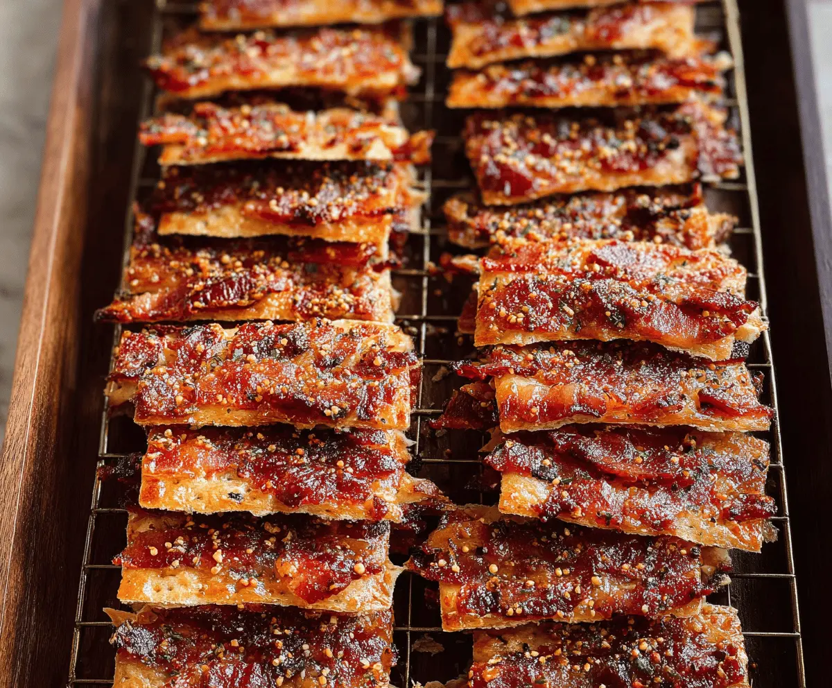 Parmesan Candied Bacon Crackers