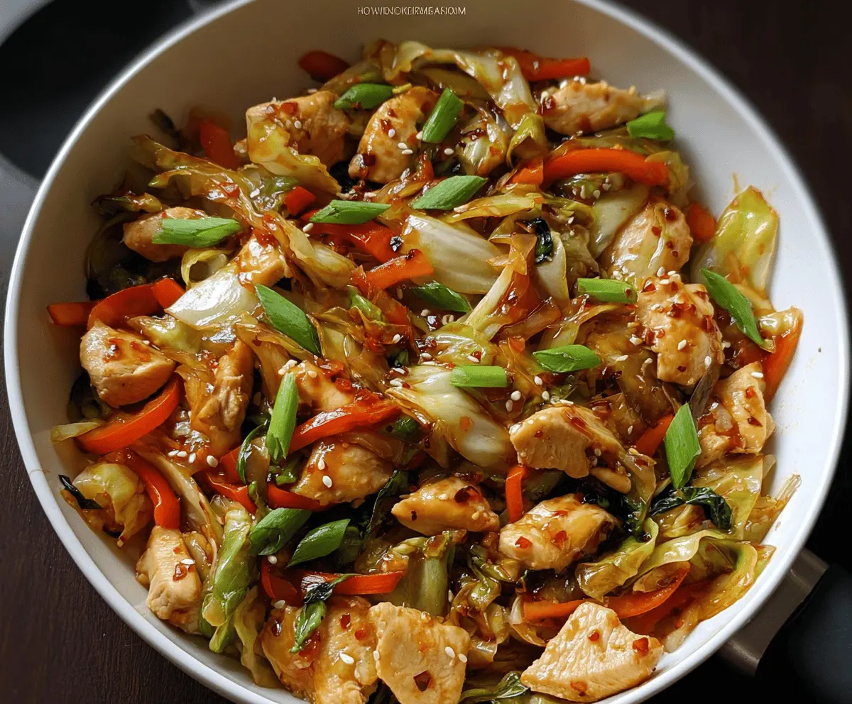 Quick Chicken Cabbage Stir-Fry