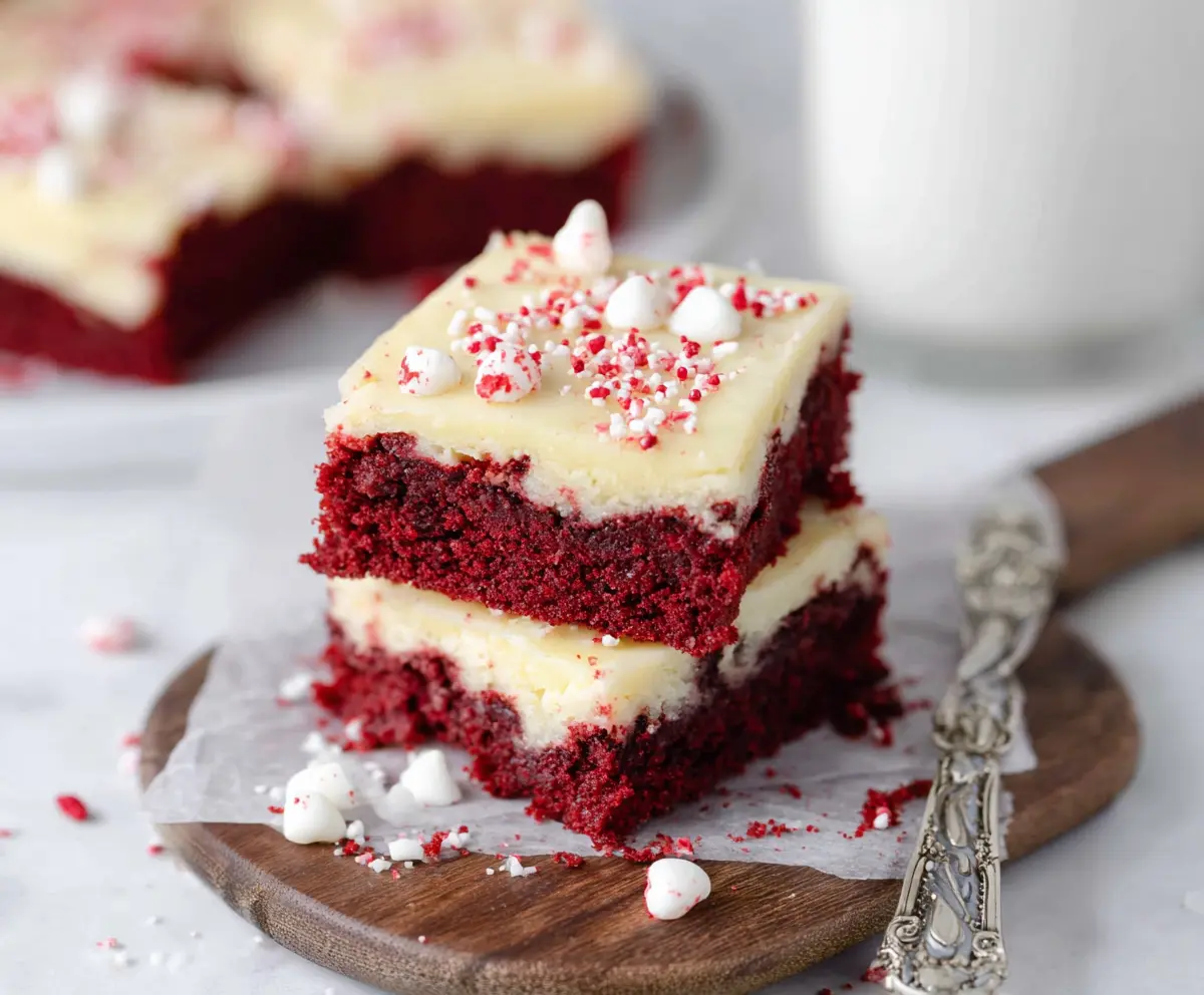 Red Velvet Cookie Bars