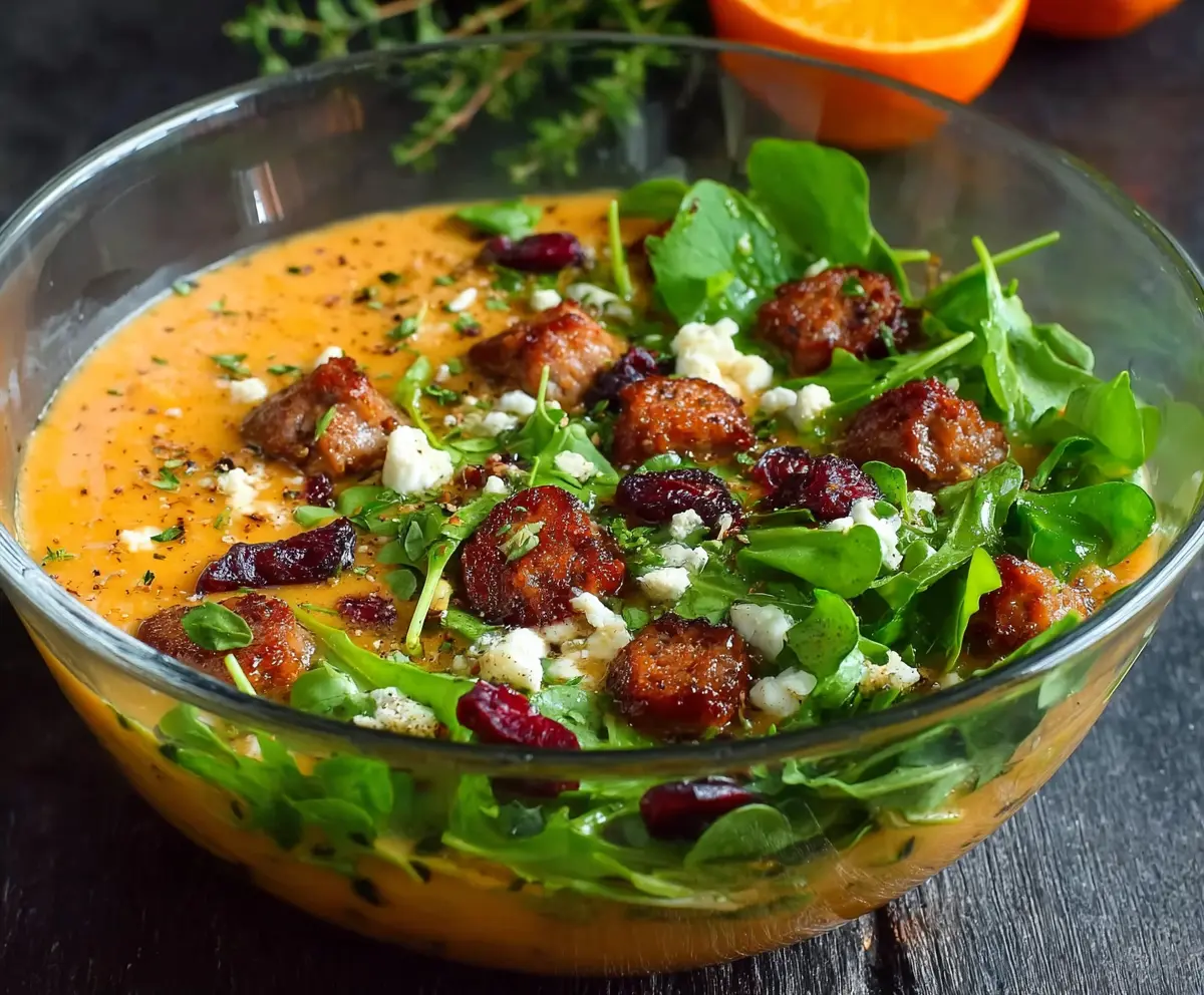 Healthy Creamy Bean Soup with Sausage