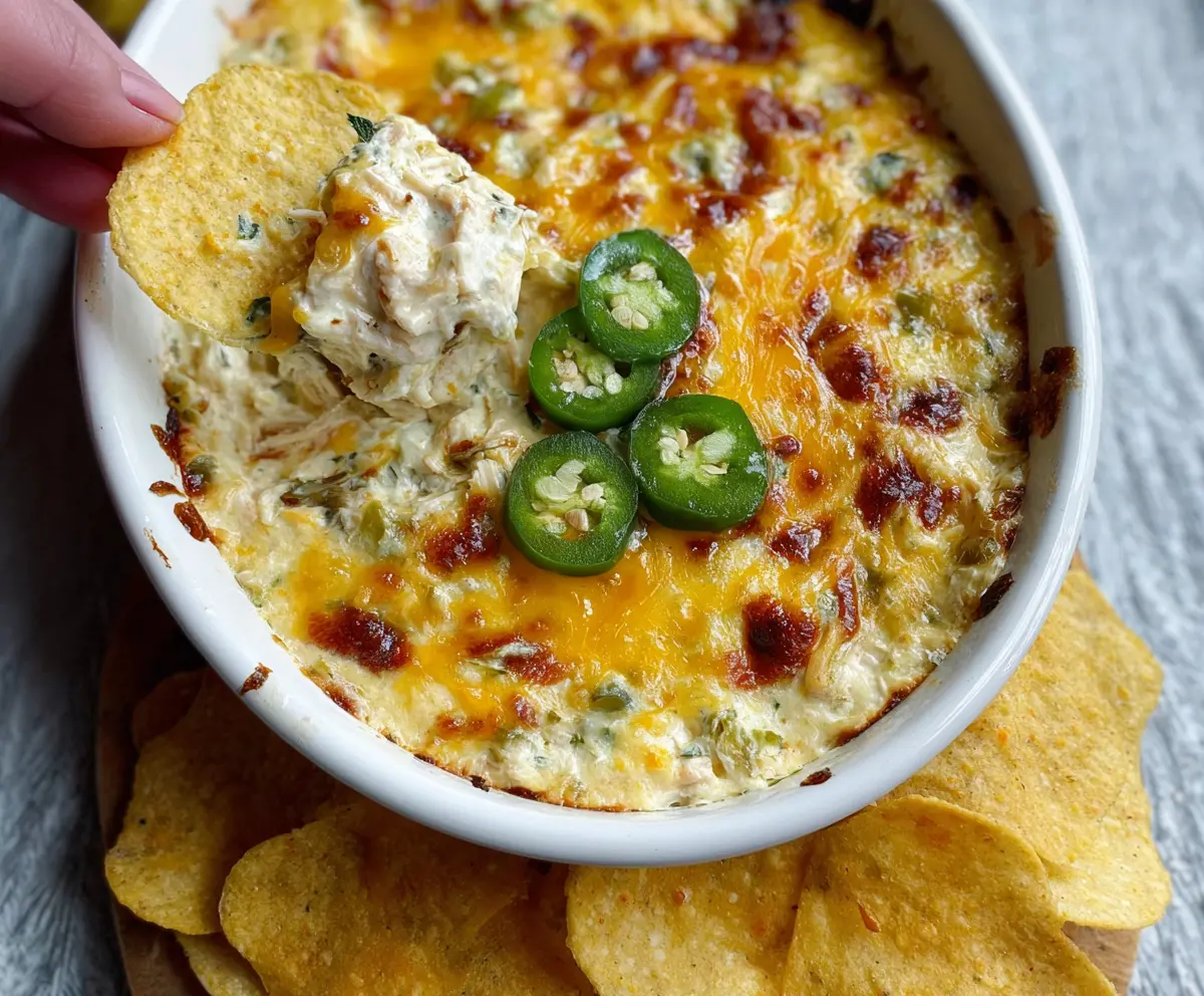 Baked Chuy's Jalapeno Chicken Dip