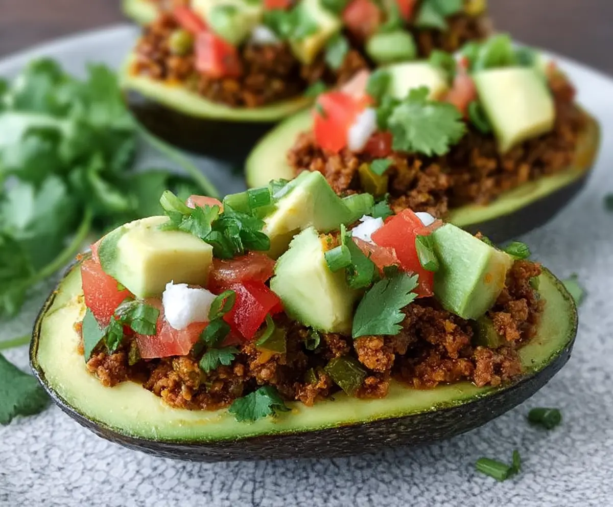 Stuffed Avocado Taco Boats