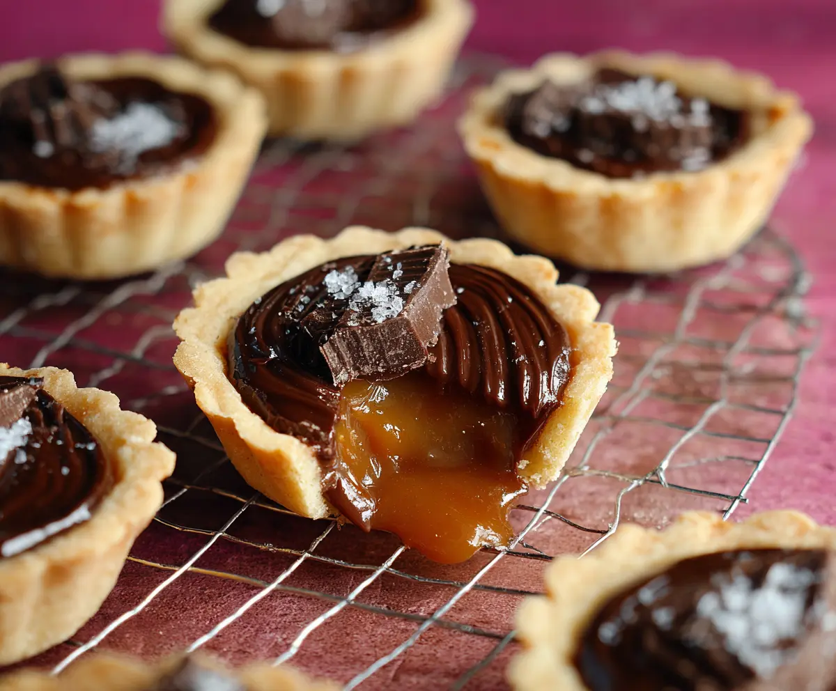 Gluten-Free Dark Chocolate Caramel Tarts