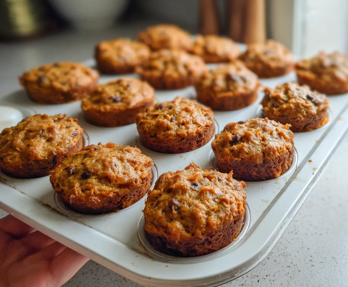Delicious mini sweet potato muffins fresh out of the oven, perfect for breakfast or snacks.