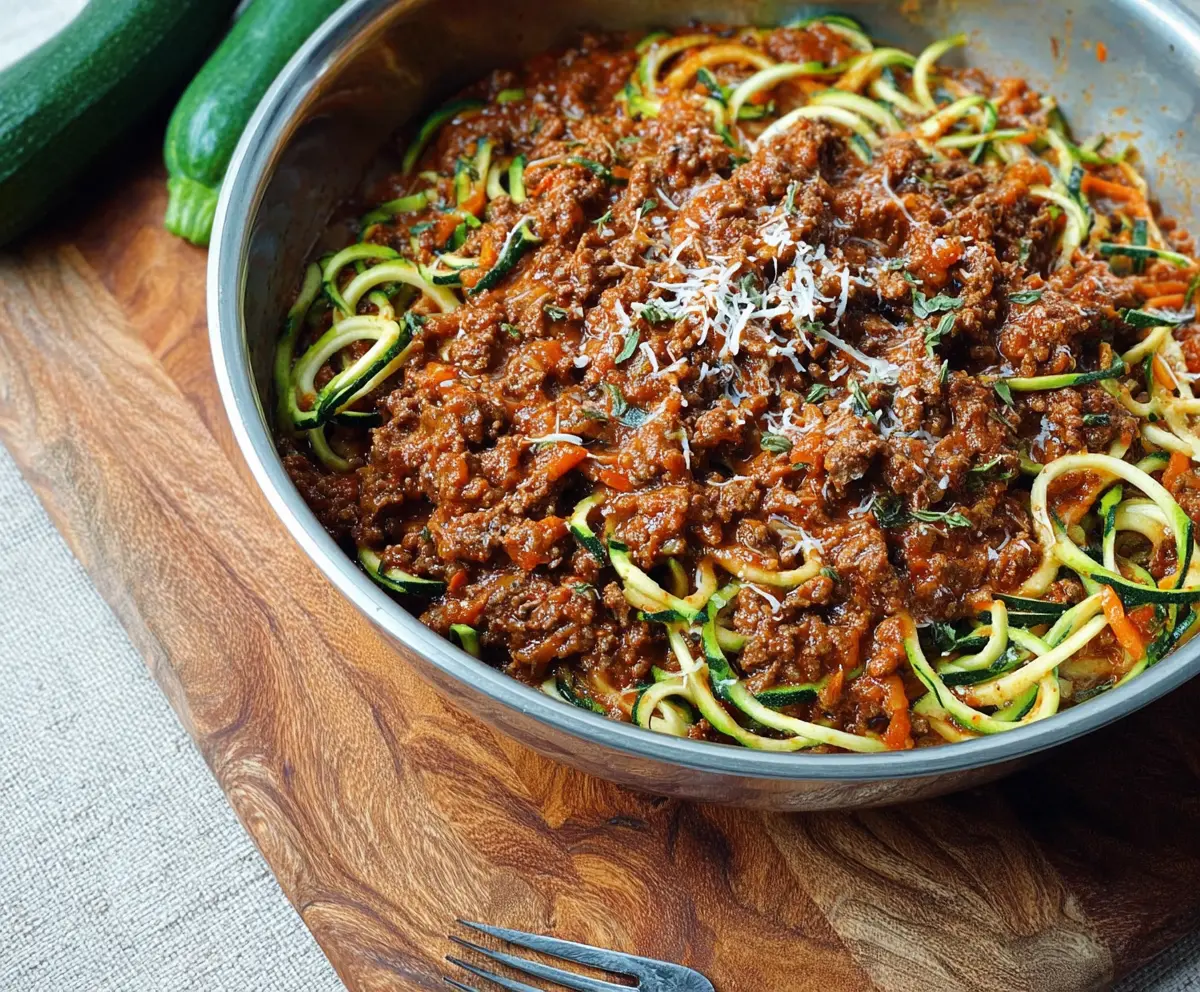 Nightshade Free Beef Ragu with Zoodles