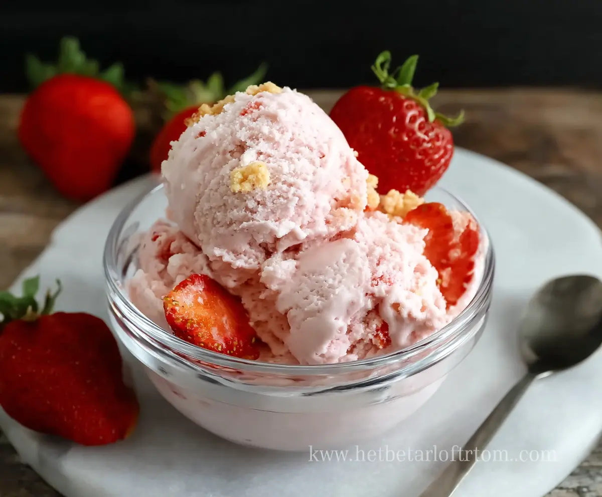 Strawberry Cottage Cheese Ice Cream (High Protein Low Carb)