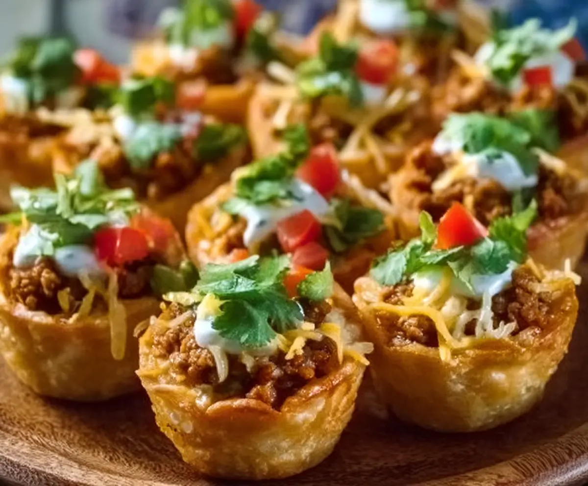 Delicious Taco Ranch Bites served on a plate with fresh ingredients and dipping sauce.