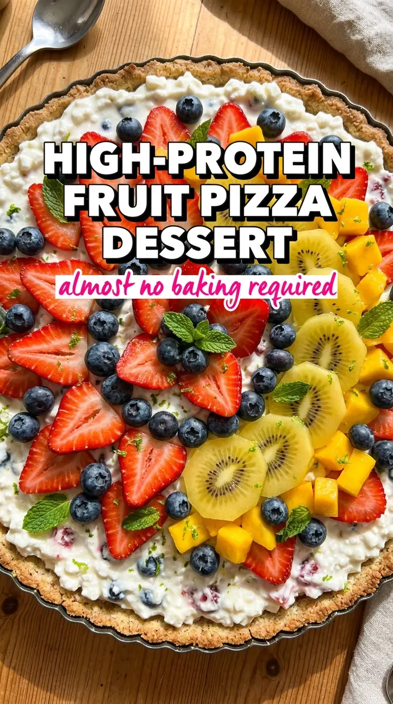 Cottage Cheese Fruit Pizza creamy fruit colorful