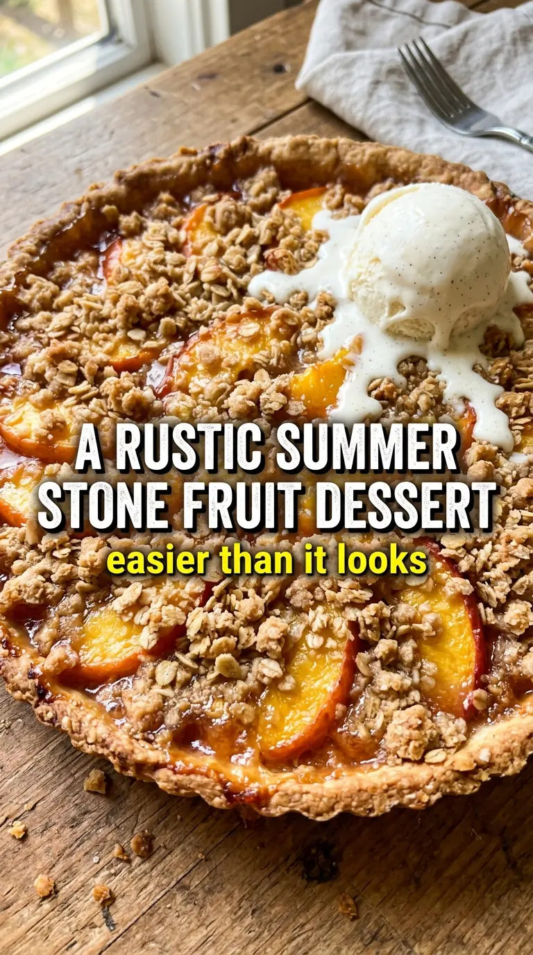 Nectarine Crumb Tart buttery cinnamon