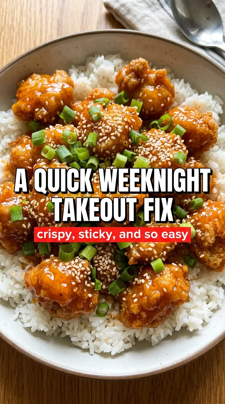 Orange Chicken With Chicken Nuggets sticky tangy crispy